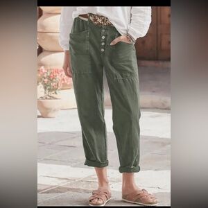 Women's Olive Green Casual Pants